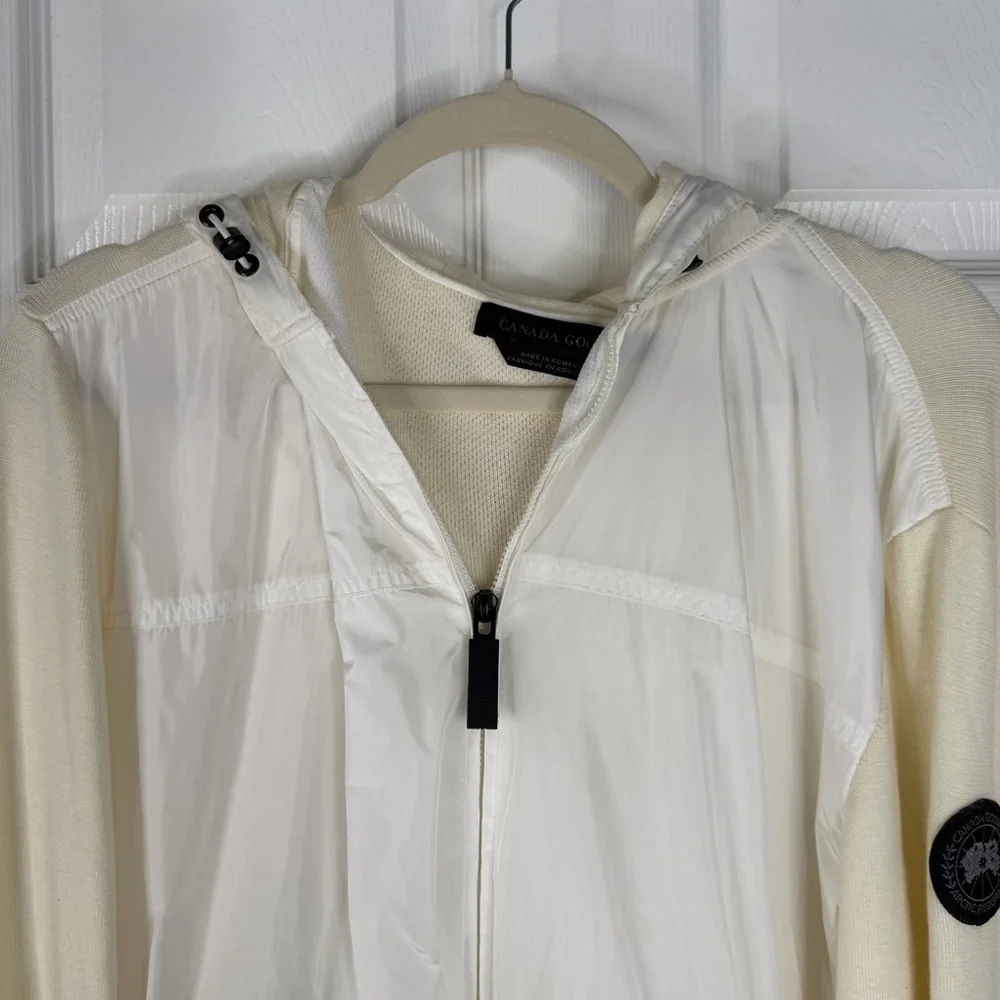 Sz L Canada Goose 100% Merino Wool Full zip Up Mixed Media Jacket $850 MSRP